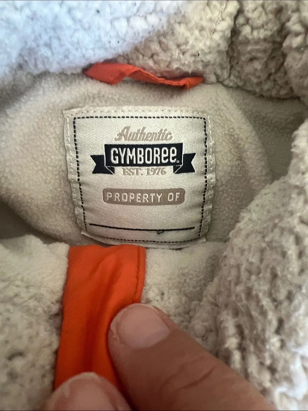 Gymboree Orange Quilted Vest with Tan Yoke
